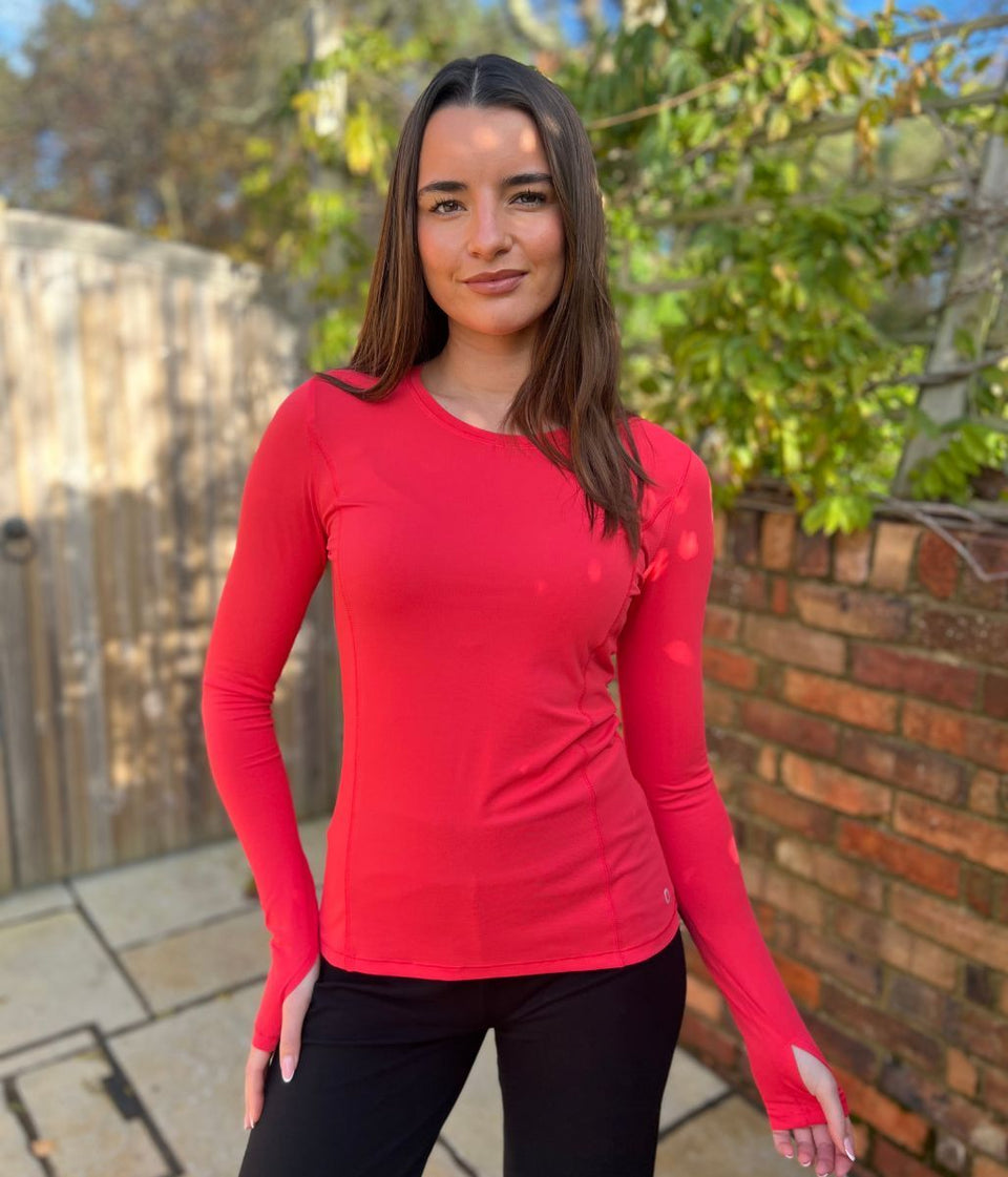 Coral Long Sleeve Good Move Active Top