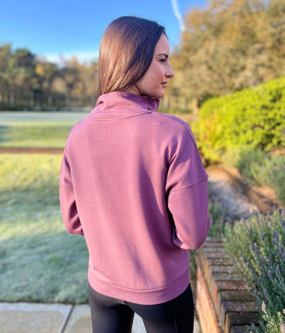 Plum 1/2 Zip Sweatshirt