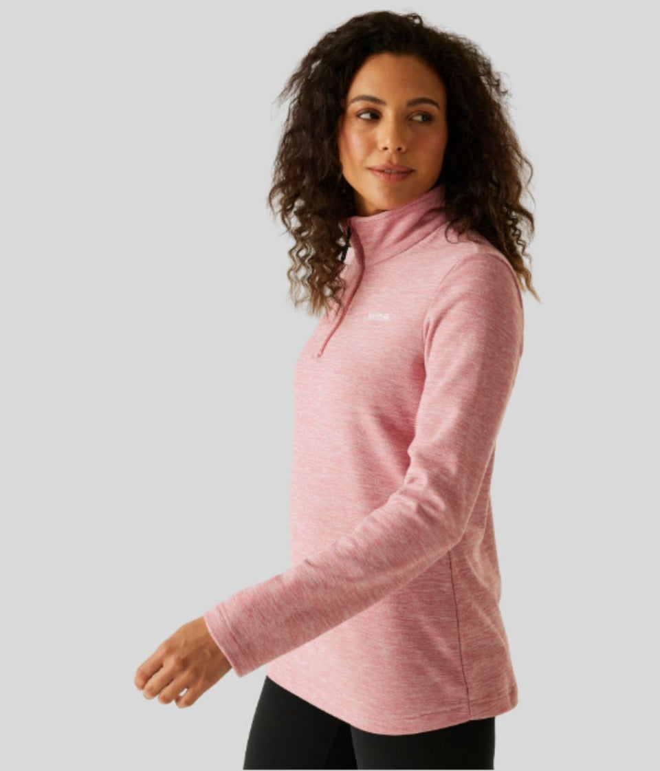 Dusty Rose Regatta Sweethart Marl Half Zip Fleece