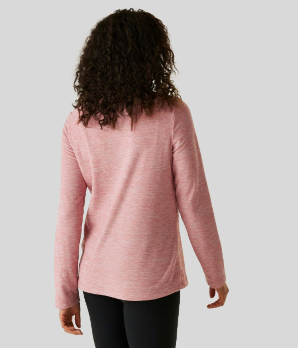 Dusty Rose Regatta Sweethart Marl Half Zip Fleece