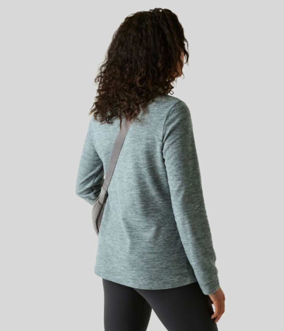 Green Regatta Sweethart Marl Half Zip Fleece