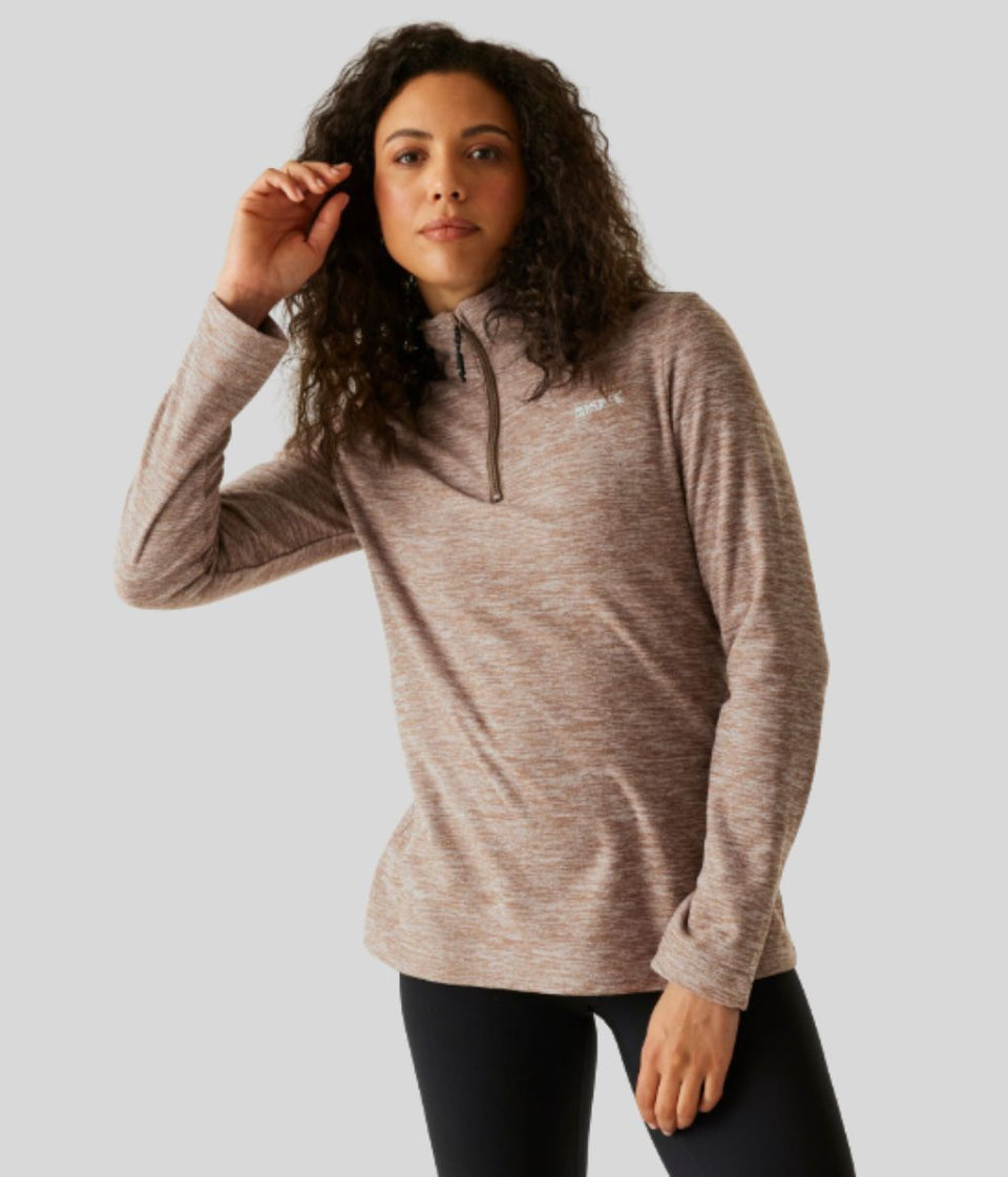 Brown Regatta Sweethart Marl Half Zip Fleece
