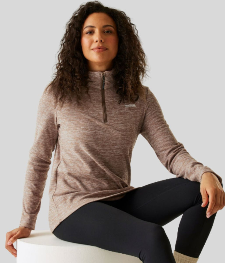 Brown Regatta Sweethart Marl Half Zip Fleece