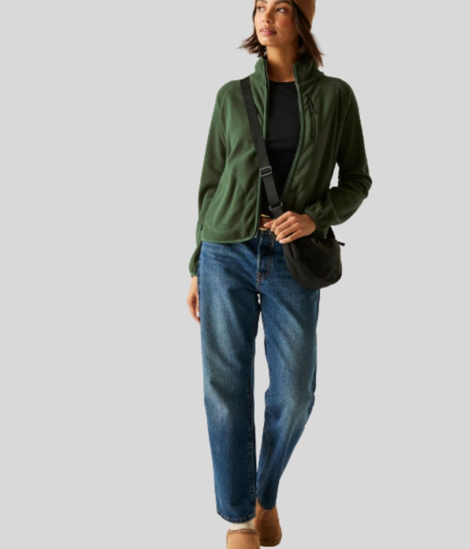 Dark Khaki Frankie Full Zip Fleece