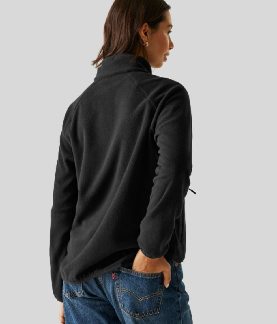 Black Frankie Full Zip Fleece