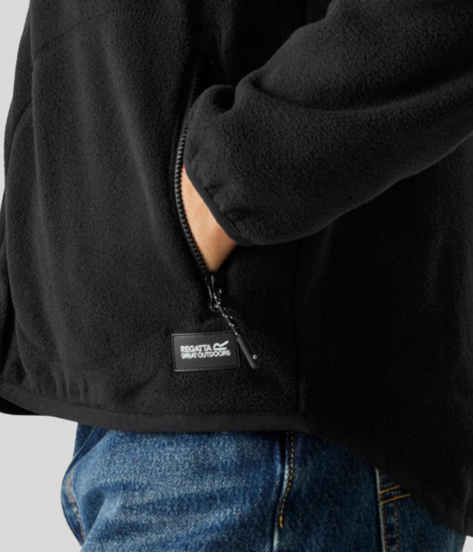 Black Frankie Full Zip Fleece