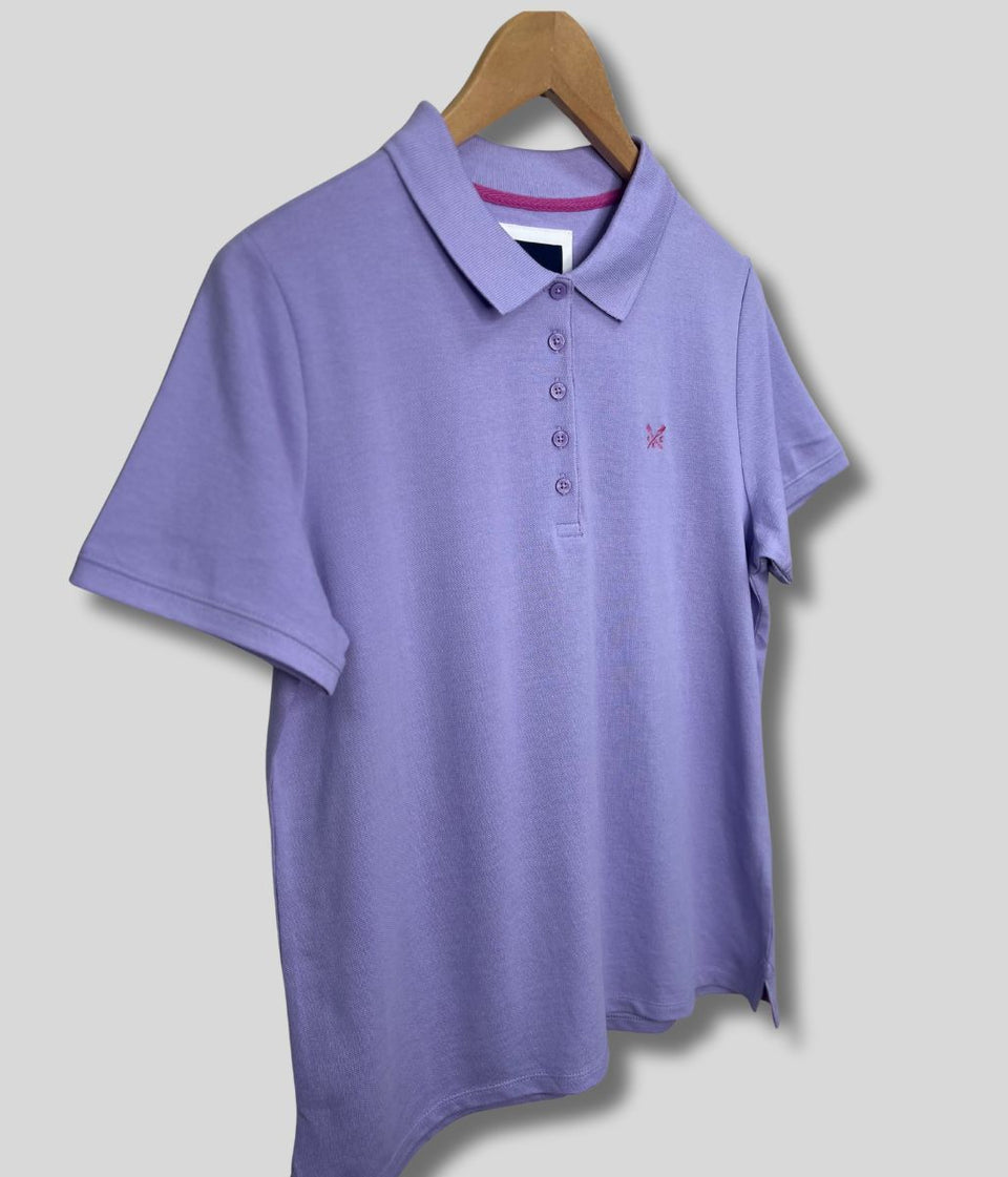 Lilac Short Sleeve Logo Polo Shirt