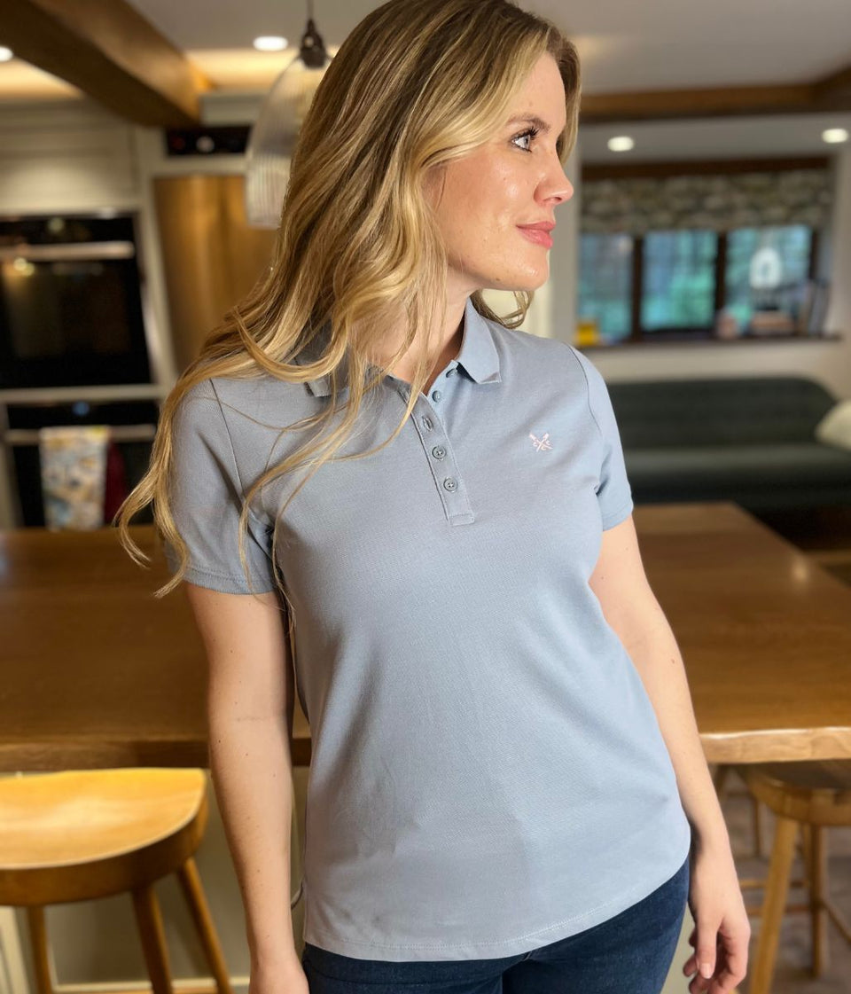 Blue Short Sleeve Logo Polo Shirt