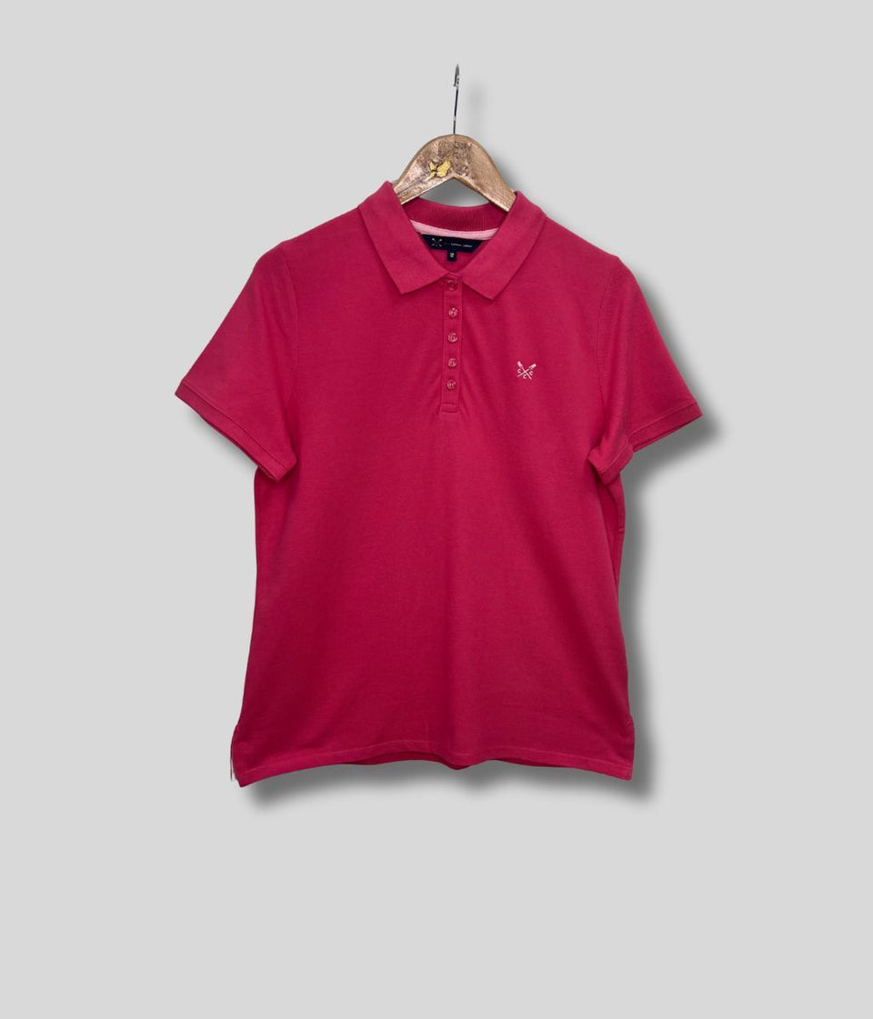 Bright Pink Short Sleeve Logo Polo Shirt