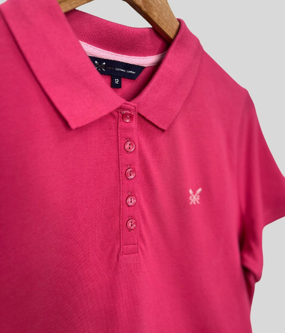 Bright Pink Short Sleeve Logo Polo Shirt