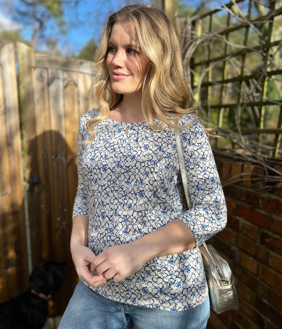 Ex Seasalt Appletree 3/4 Sleeve Top