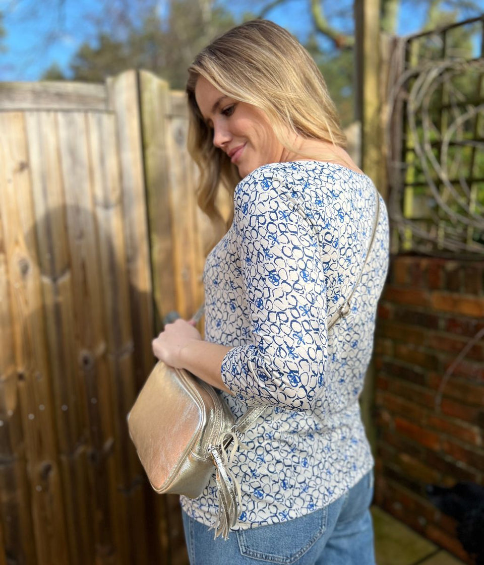 Ex Seasalt Appletree 3/4 Sleeve Top