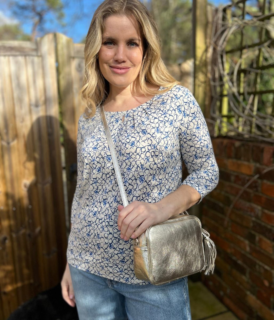 Ex Seasalt Appletree 3/4 Sleeve Top