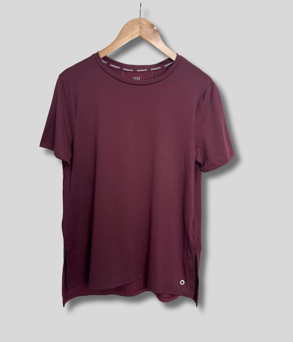 Burgundy Good Move Longline Active Top
