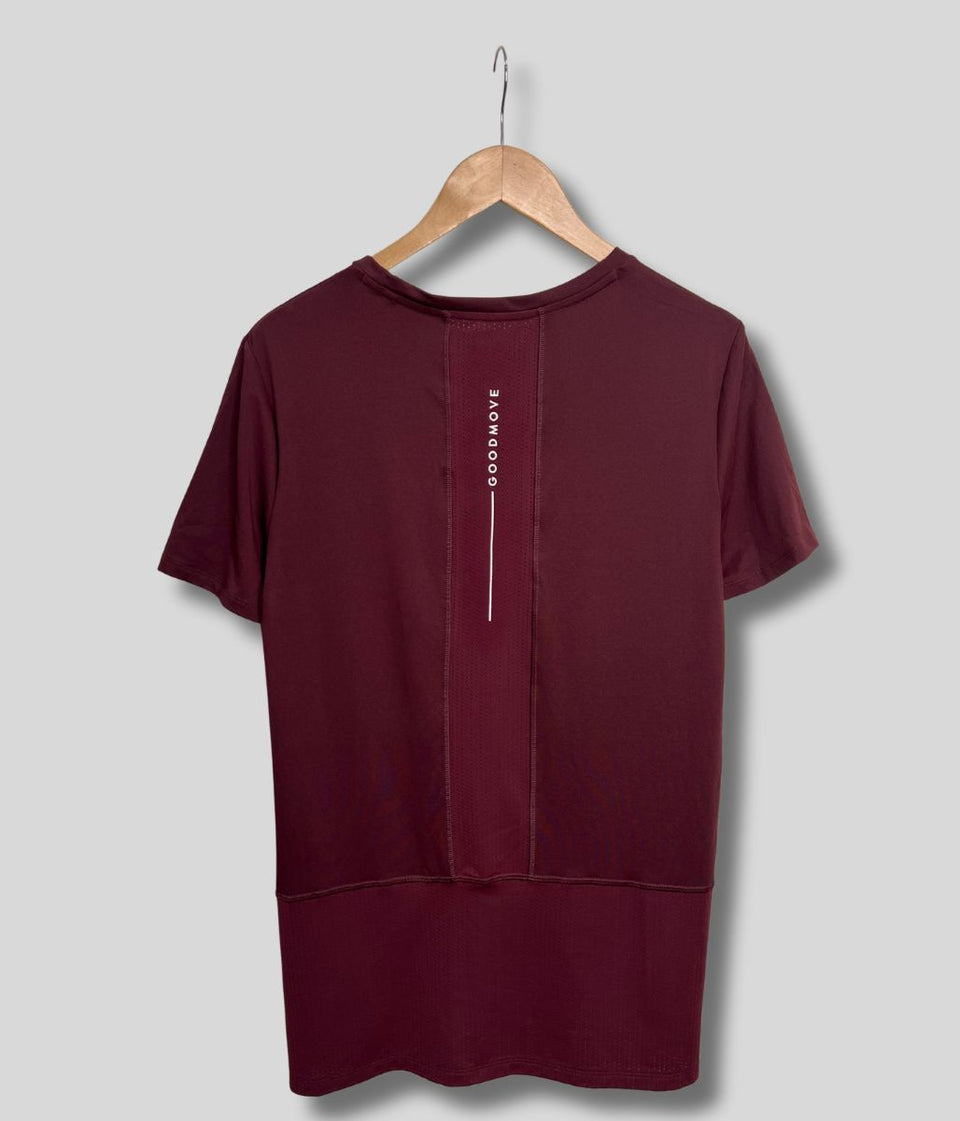Burgundy Good Move Longline Active Top