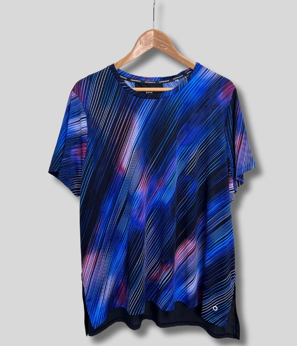 Striped Good Move Longline Active Top