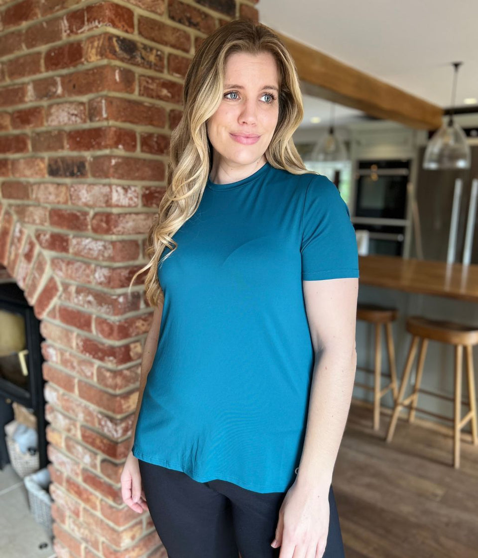 Teal Good Move Longline Active Top