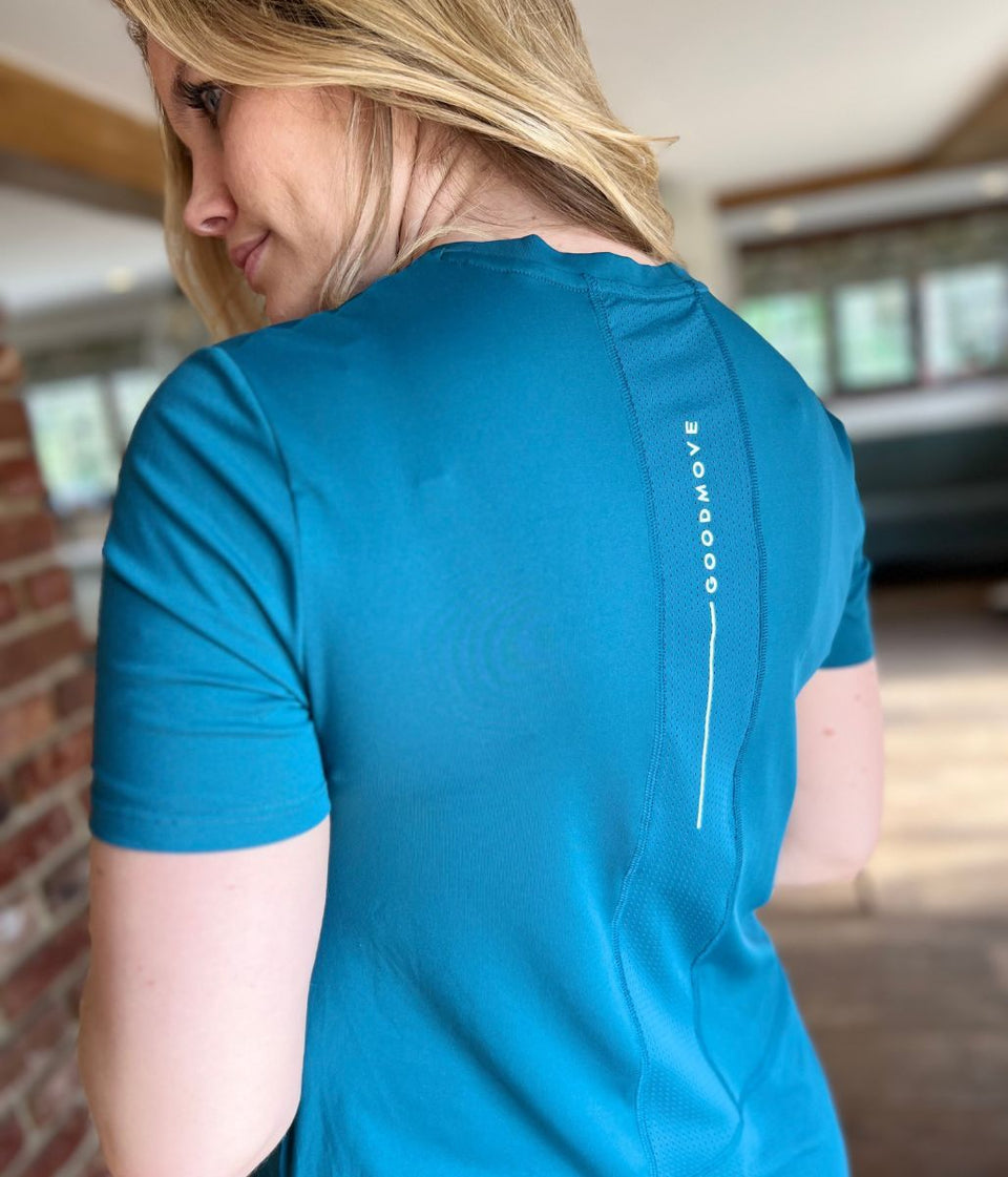 Teal Good Move Longline Active Top