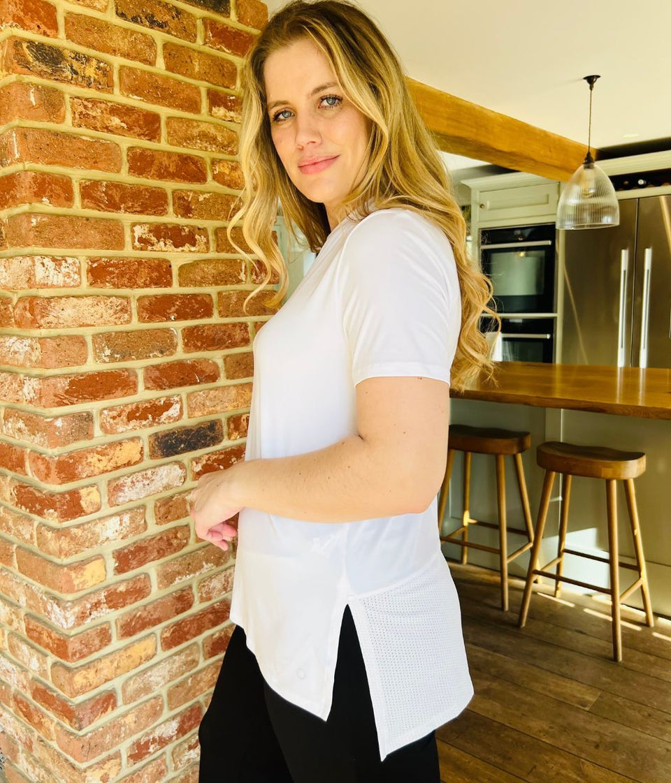 White Good Move Longline Active Top