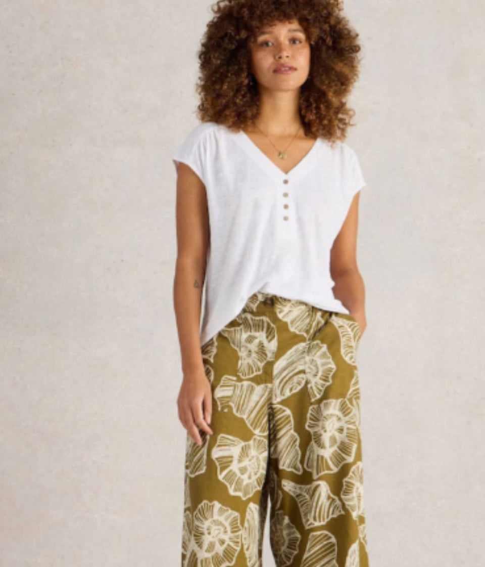 White Stuff White Nina Linen Tee