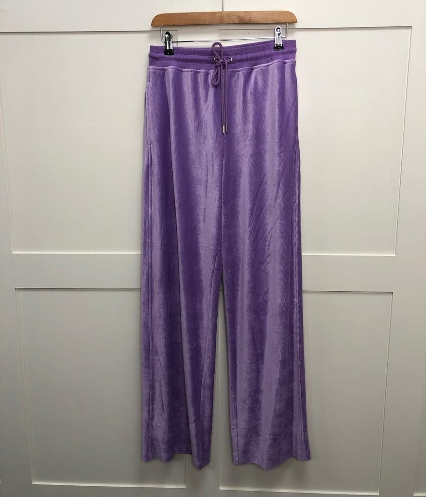 Violet Velour Wide Leg Joggers – Highstreet Outlet UK