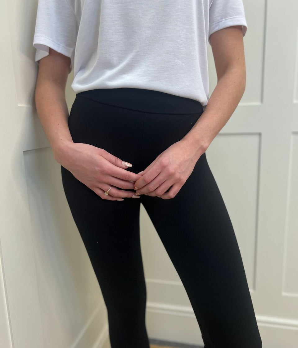 Black Stretch Ponte Leggings