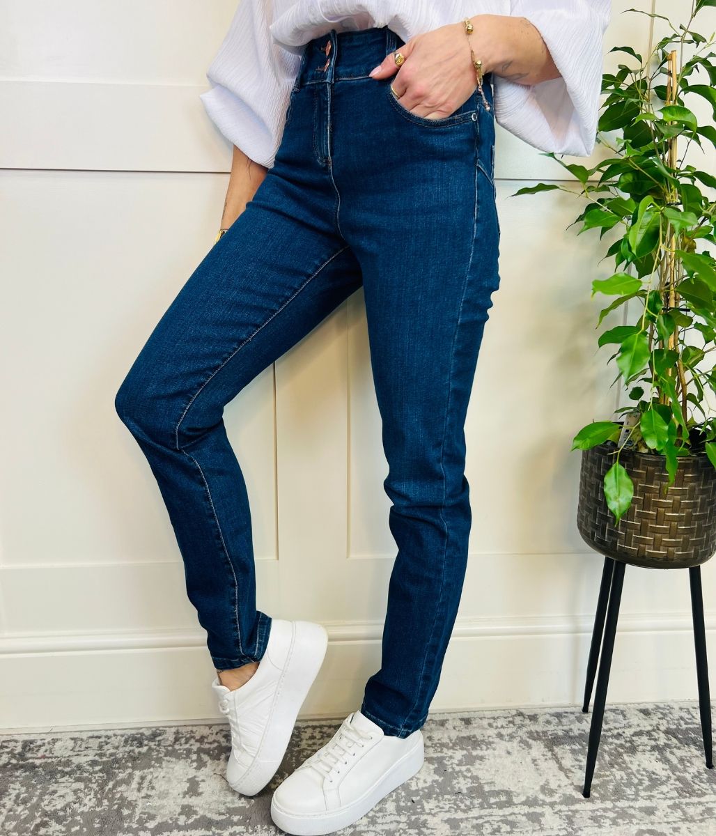 Blue Denim Waist Enhancer Slim Jeans – Highstreet Outlet UK