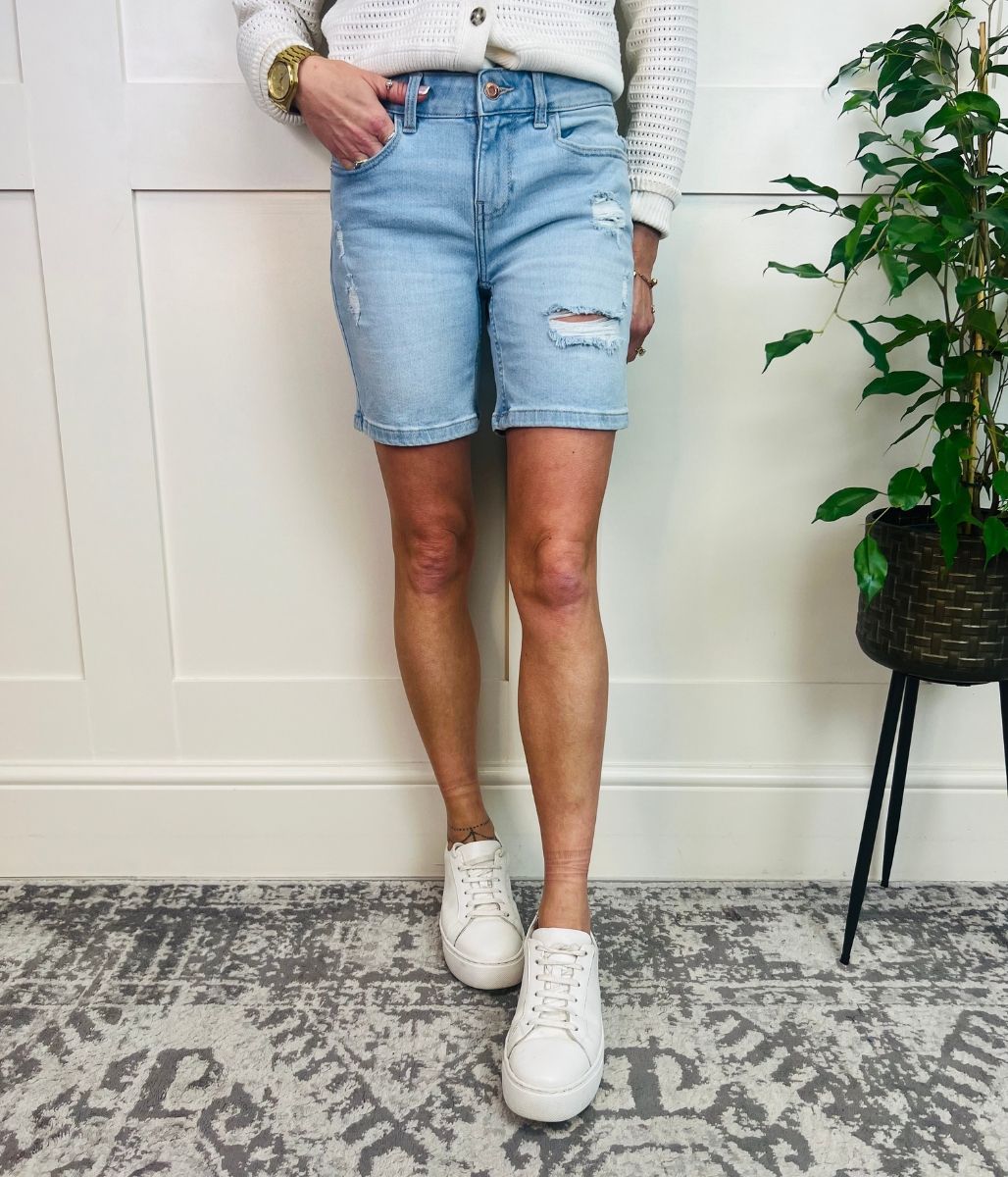 Vintage Look Denim Mid Length Boy Shorts – Highstreet Outlet UK