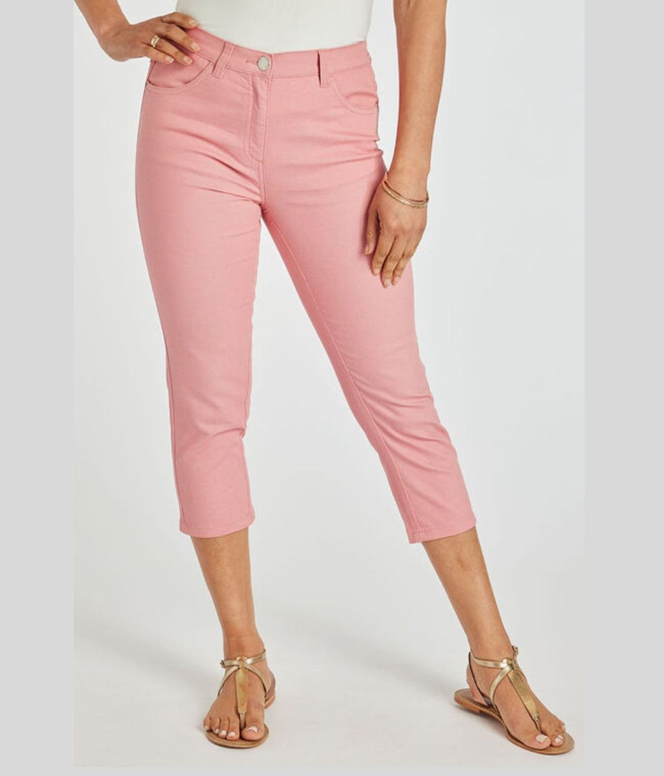 Pink Sara Crop Jeans