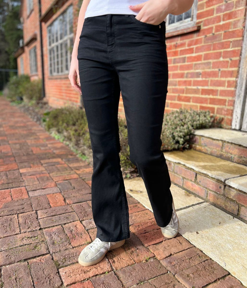 Black Eva Bootcut Jeans