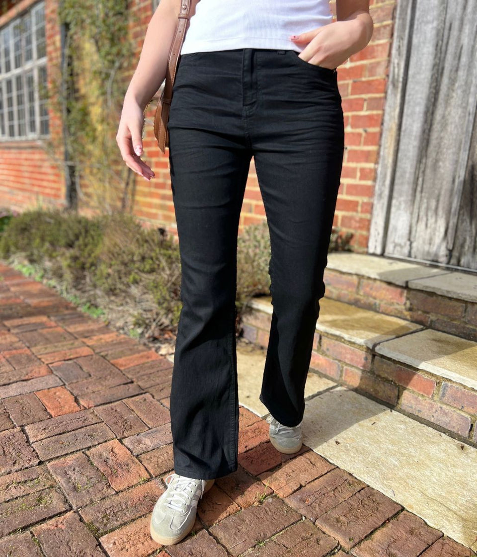 Black Eva Bootcut Jeans