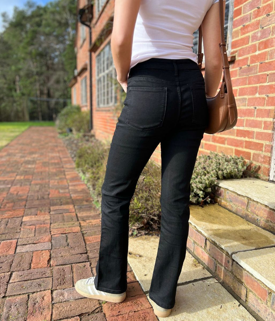Black Eva Bootcut Jeans