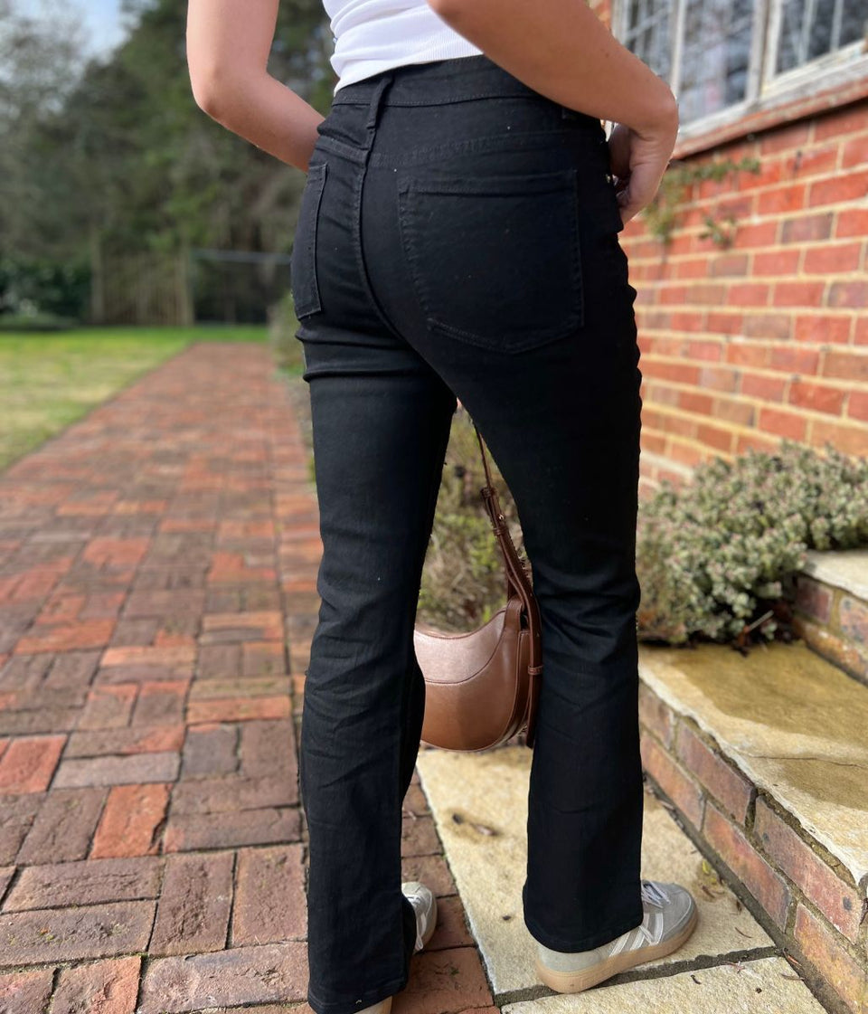 Black Eva Bootcut Jeans
