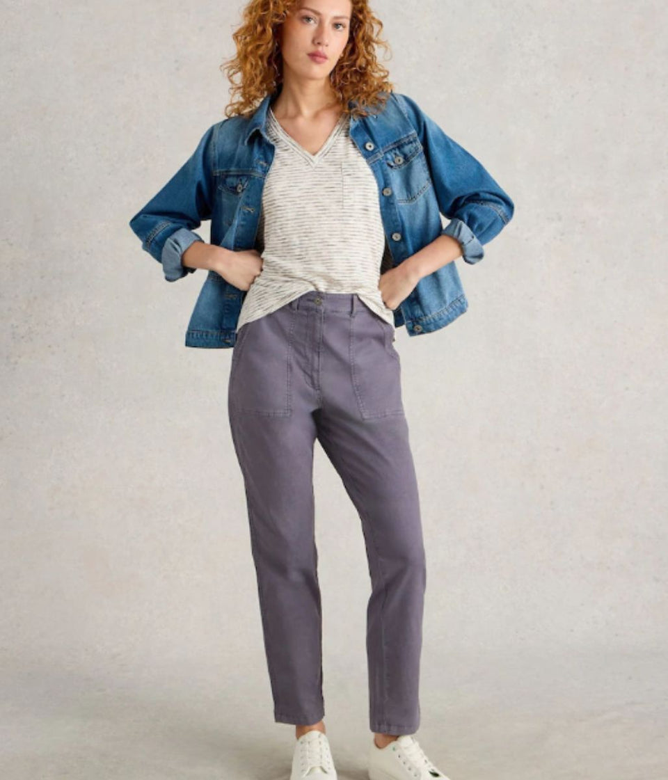 Grey Twister Chino Trousers