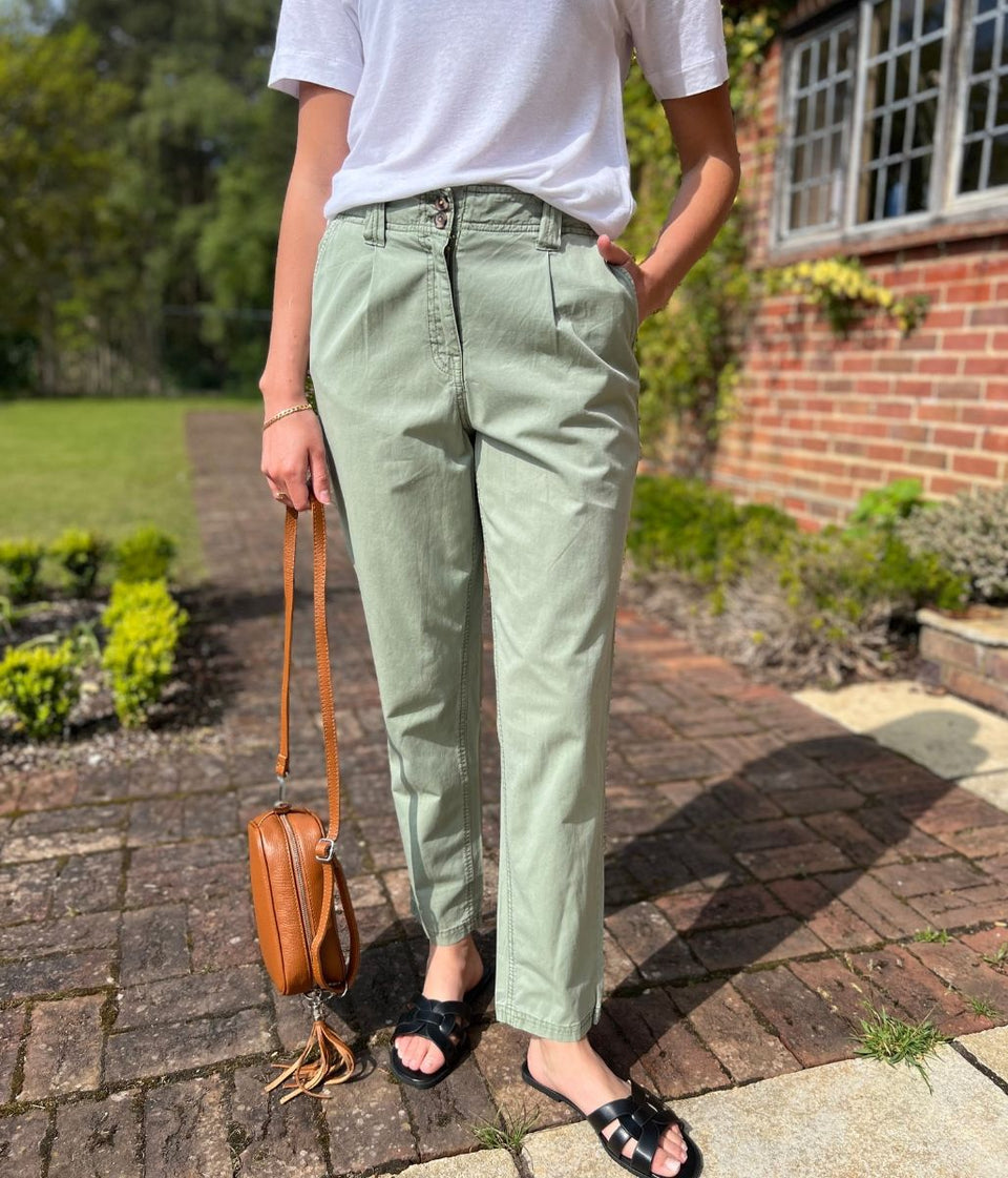 Green Pure Cotton Chinos