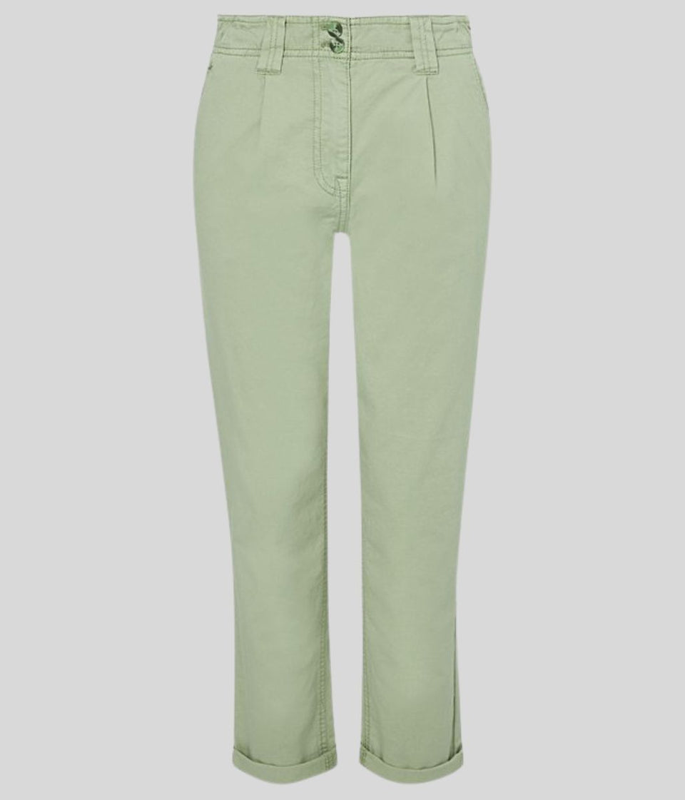 Green Pure Cotton Chinos