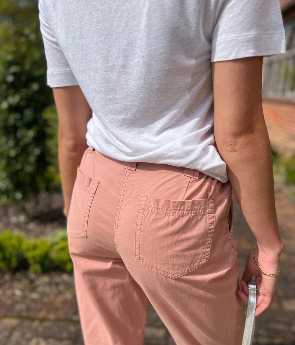 Dusky Pink Pure Cotton Chinos