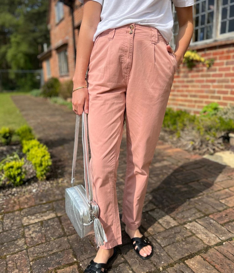 Dusky Pink Pure Cotton Chinos