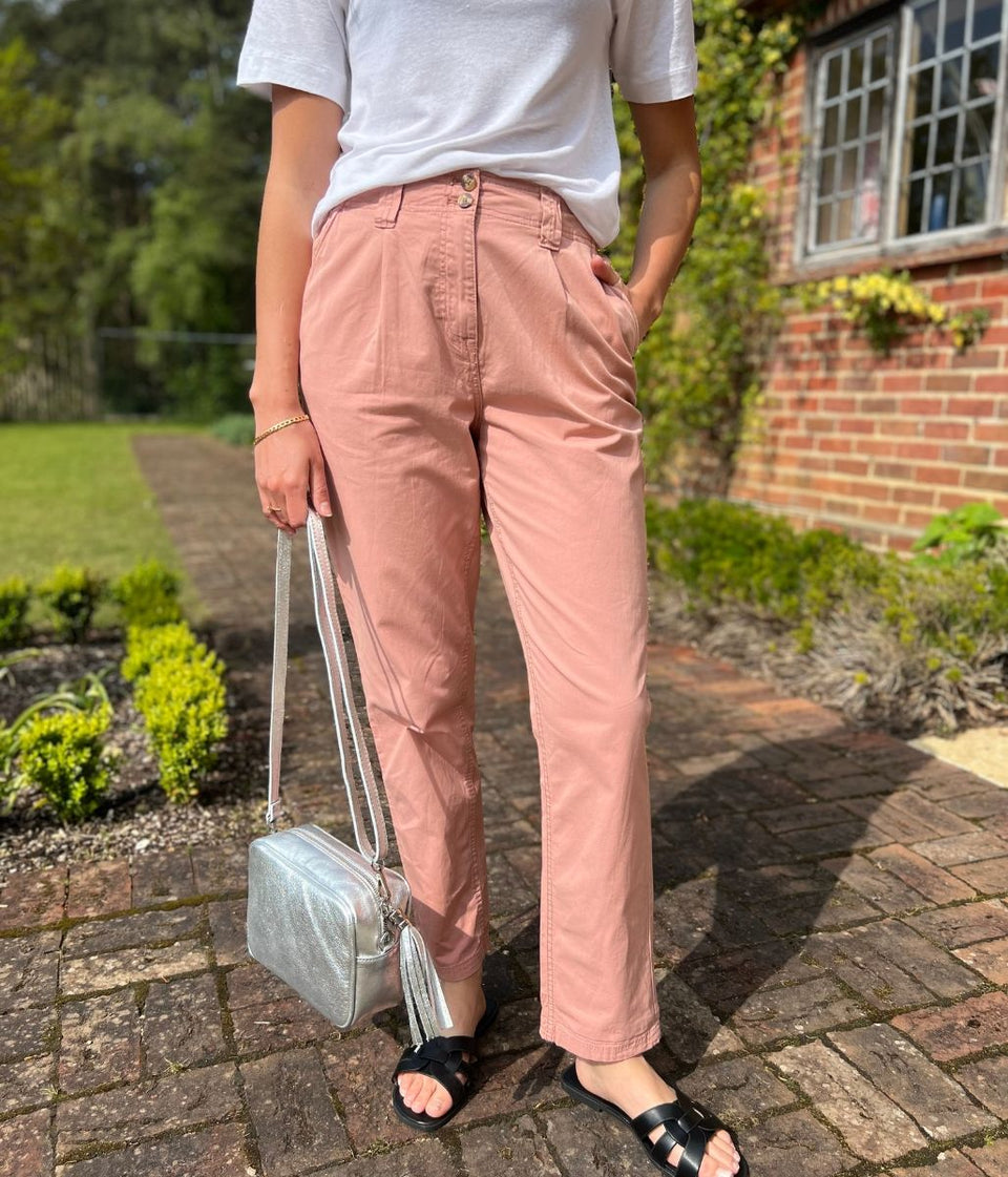 Dusky Pink Pure Cotton Chinos