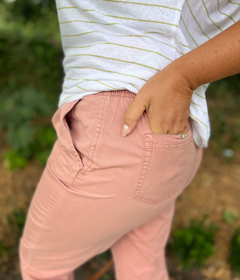 Dusky Pink Pure Cotton Chinos