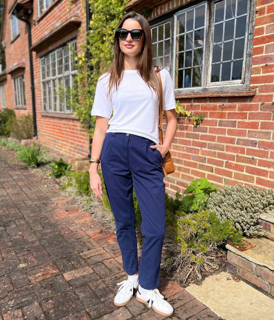 Navy Pure Cotton Chinos