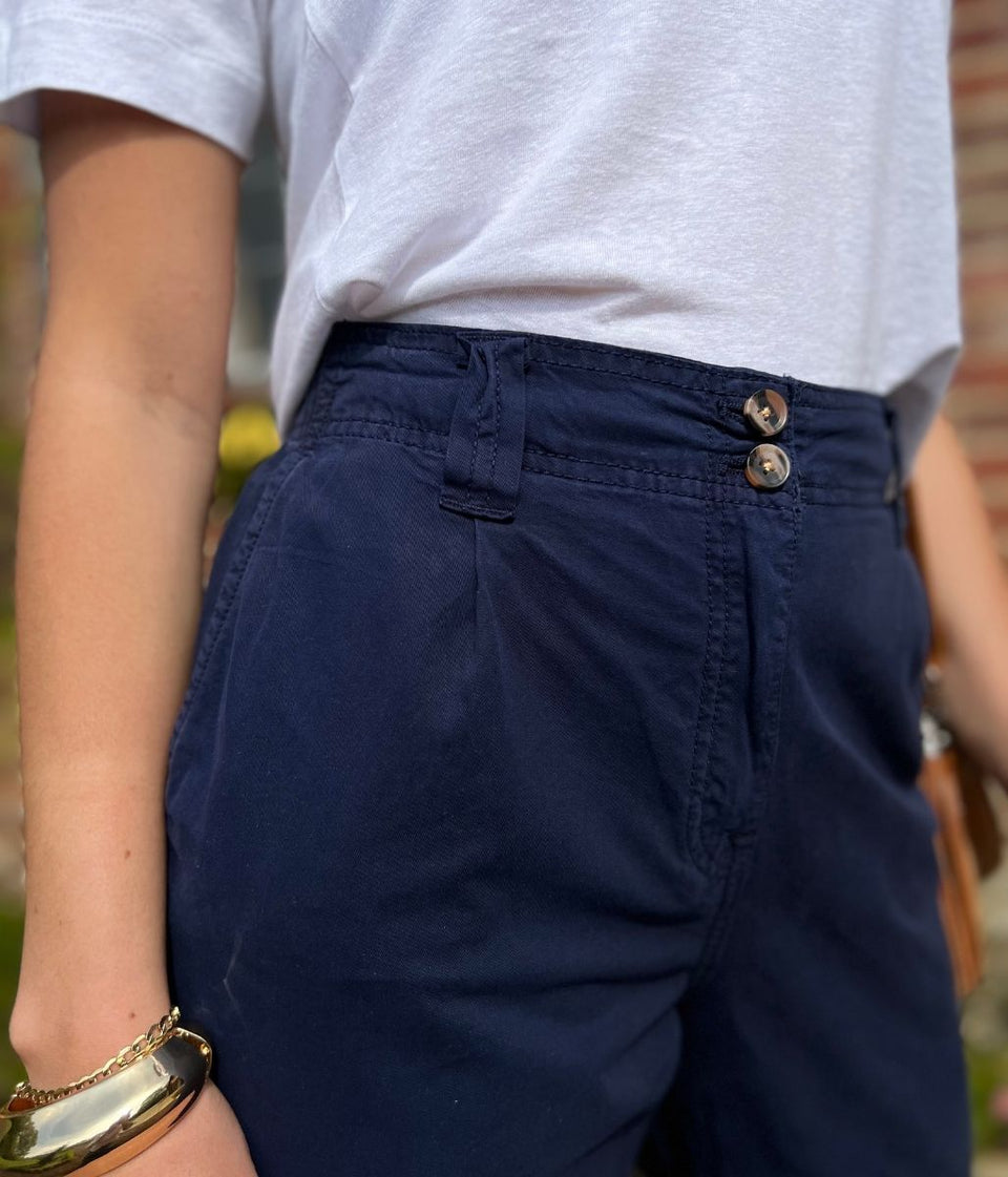 Navy Pure Cotton Chinos