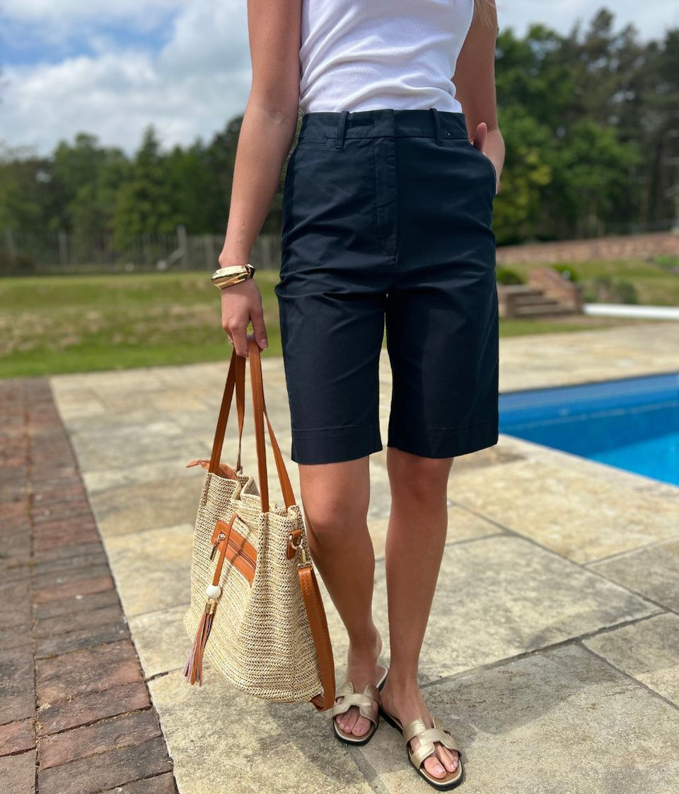 Black Smart Tailored Shorts