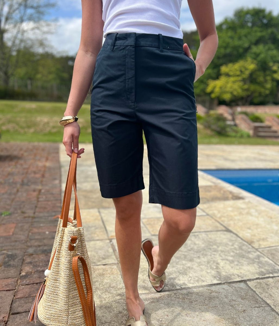 Black Smart Tailored Shorts