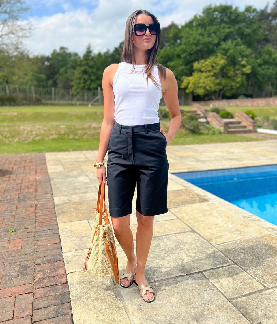 Black Smart Tailored Shorts