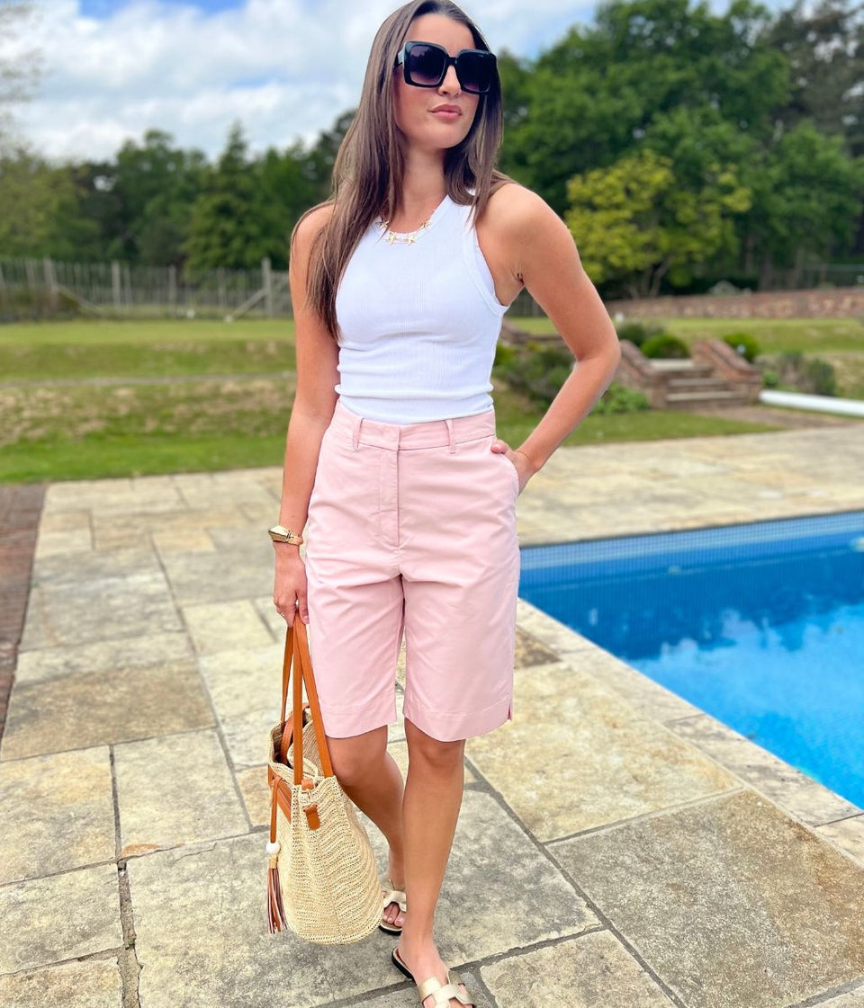 Pink Smart Tailored Shorts