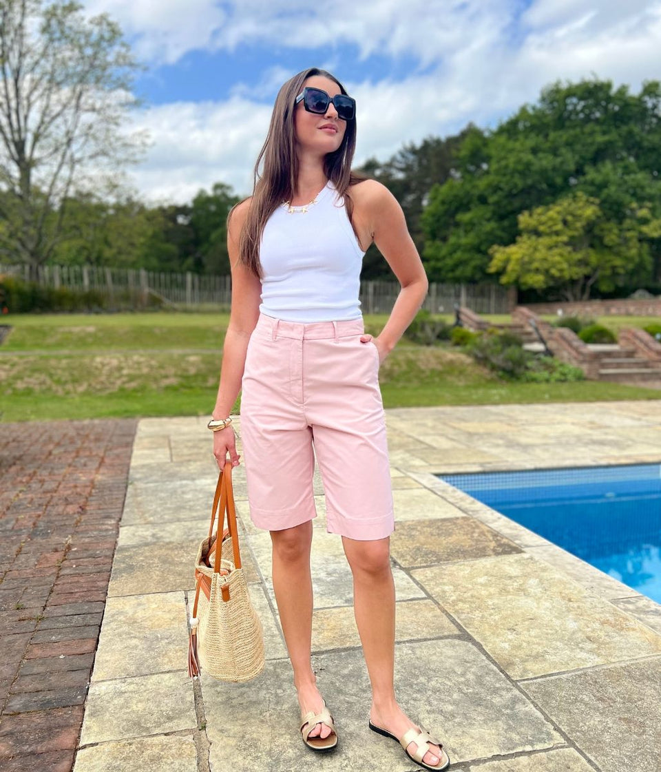 Pink Smart Tailored Shorts
