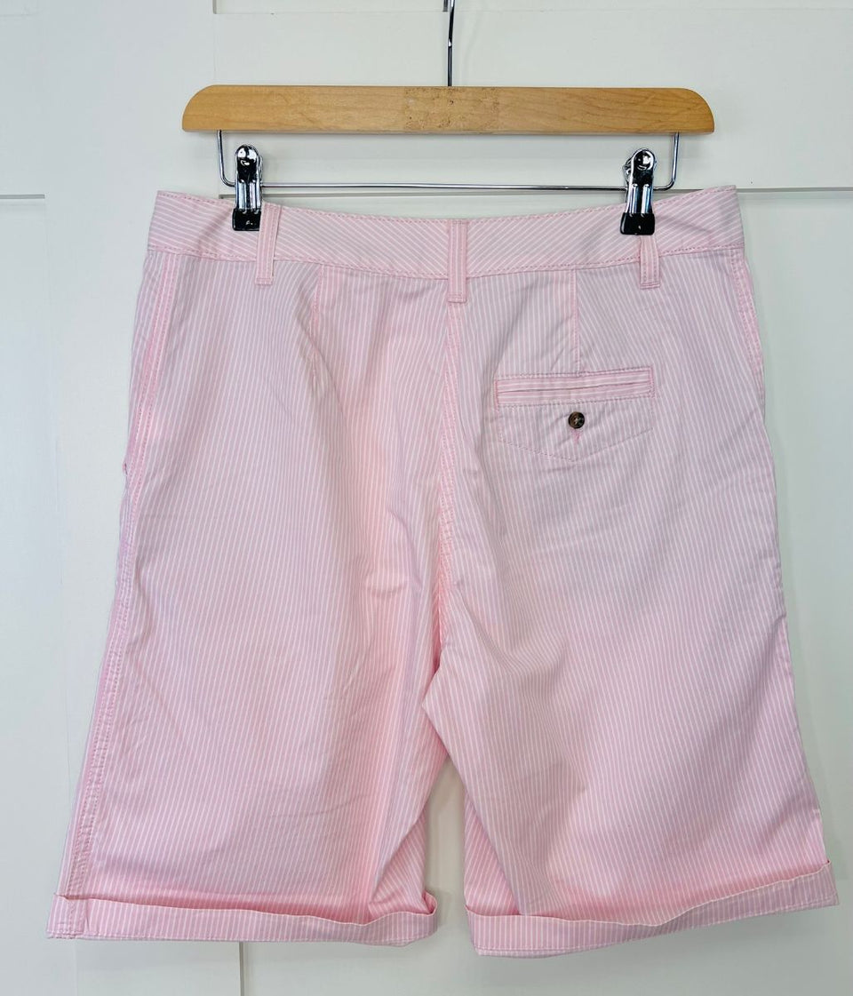 Pink Cotton Rich Striped Chino Shorts