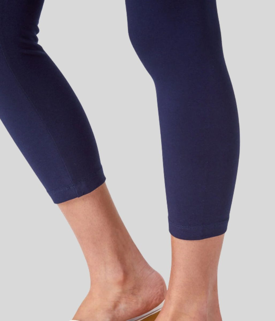Navy Capri Stretch Leggings