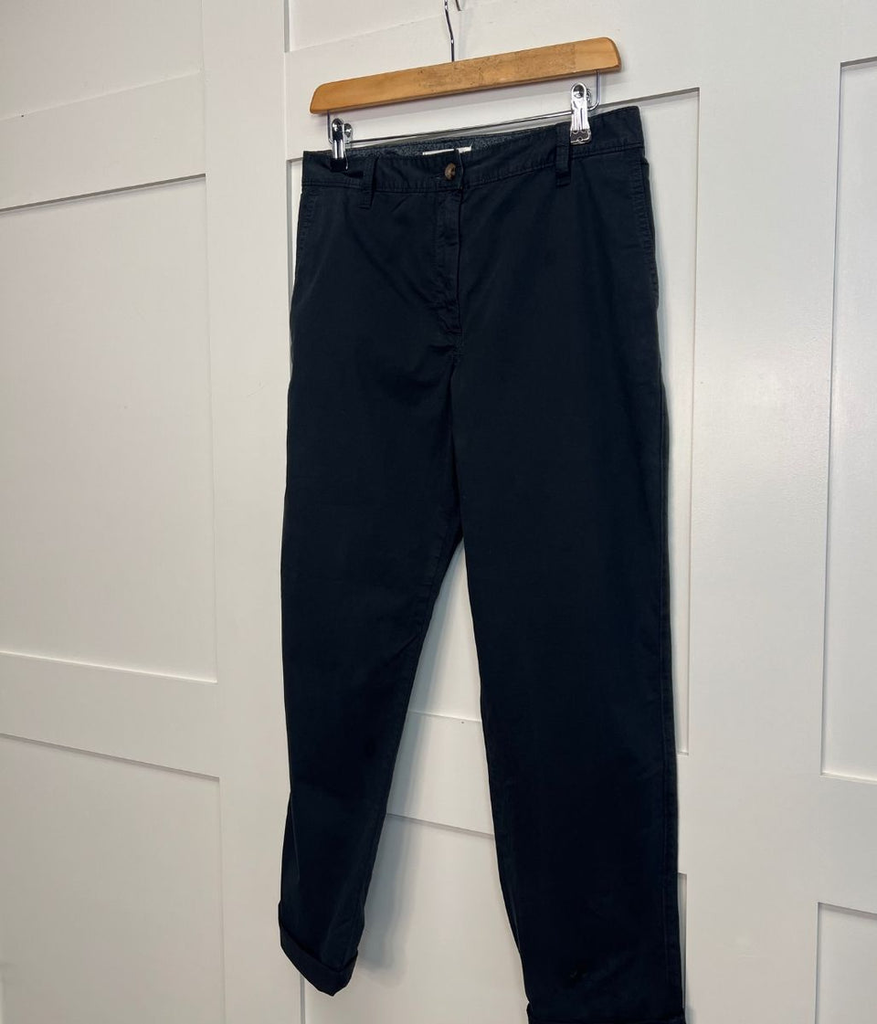 Black Cotton Rich Slim Fit Chino Trousers